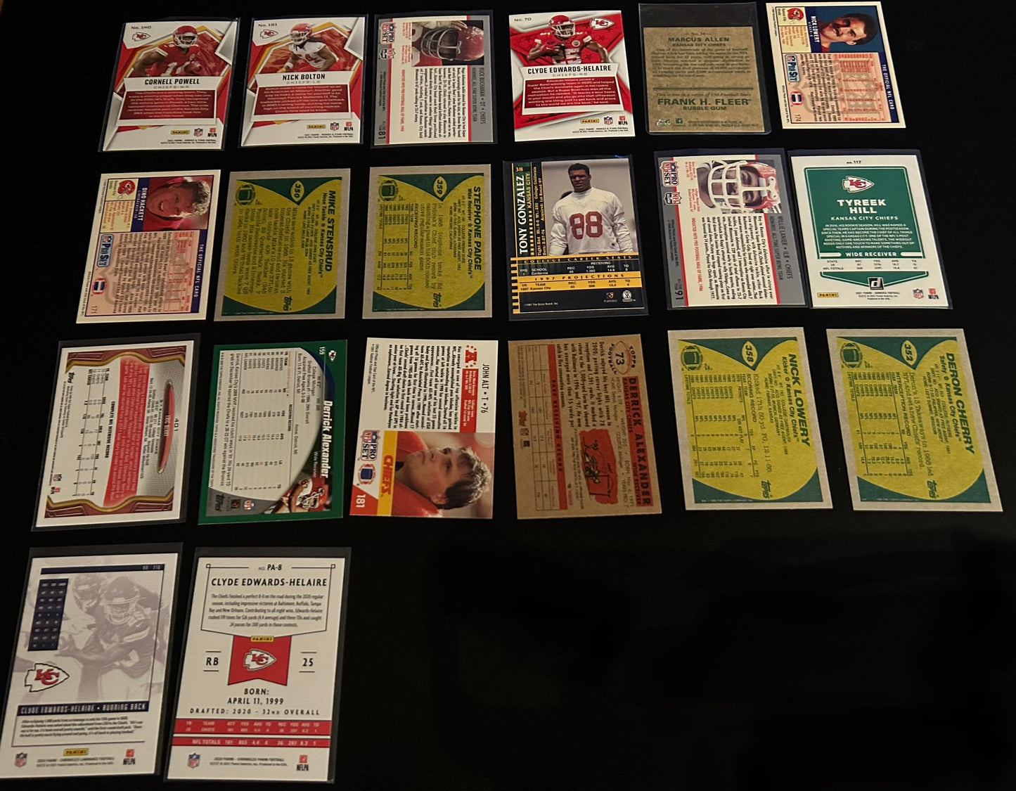 Kansas City Chiefs $3.50 20 Card Lot #4