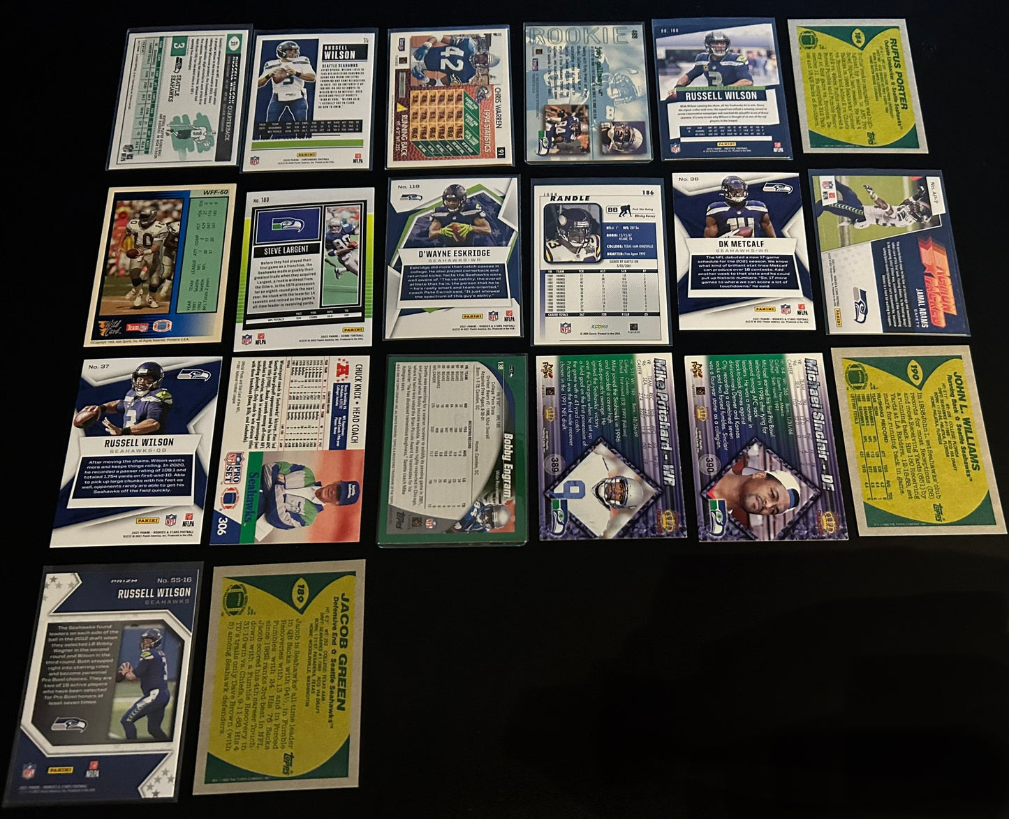 NFL Seattle Seahawks $5 20 Card Lot #3
