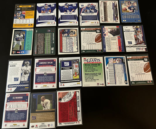 NFL New York Giants $5 20 Card Lot #2