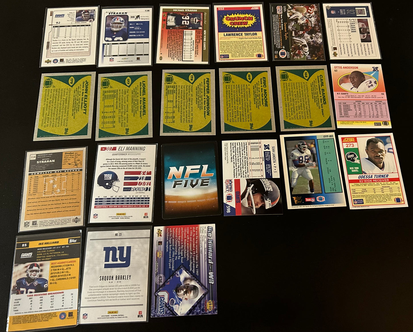 NFL New York Giants $5 20 Card Lot #3