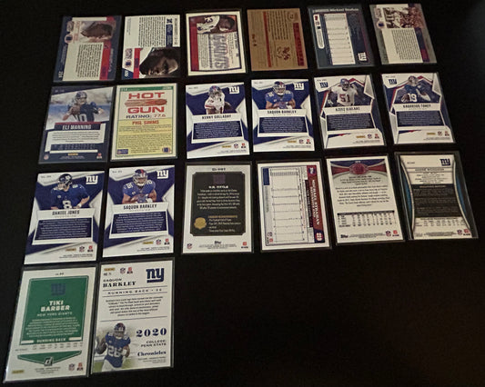 NFL New York Giants $5 20 Card Lot #4