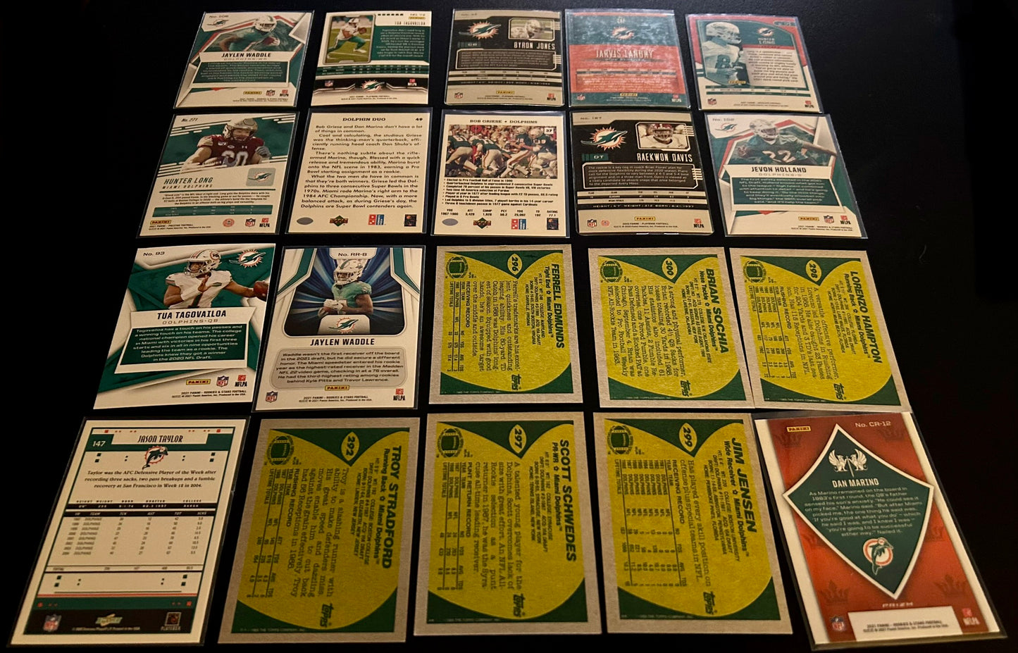 NFL Miami Dolphins $5 20 Card Lot #1