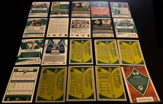 NFL Miami Dolphins $5 20 Card Lot #1
