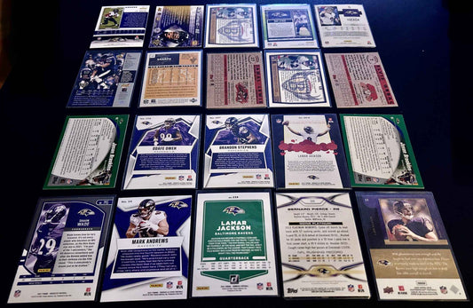NFL Baltimore Ravens $5 20 Card Lot #1