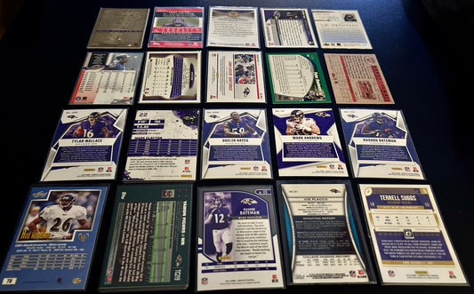 NFL Baltimore Ravens $5 20 Card Lot #2