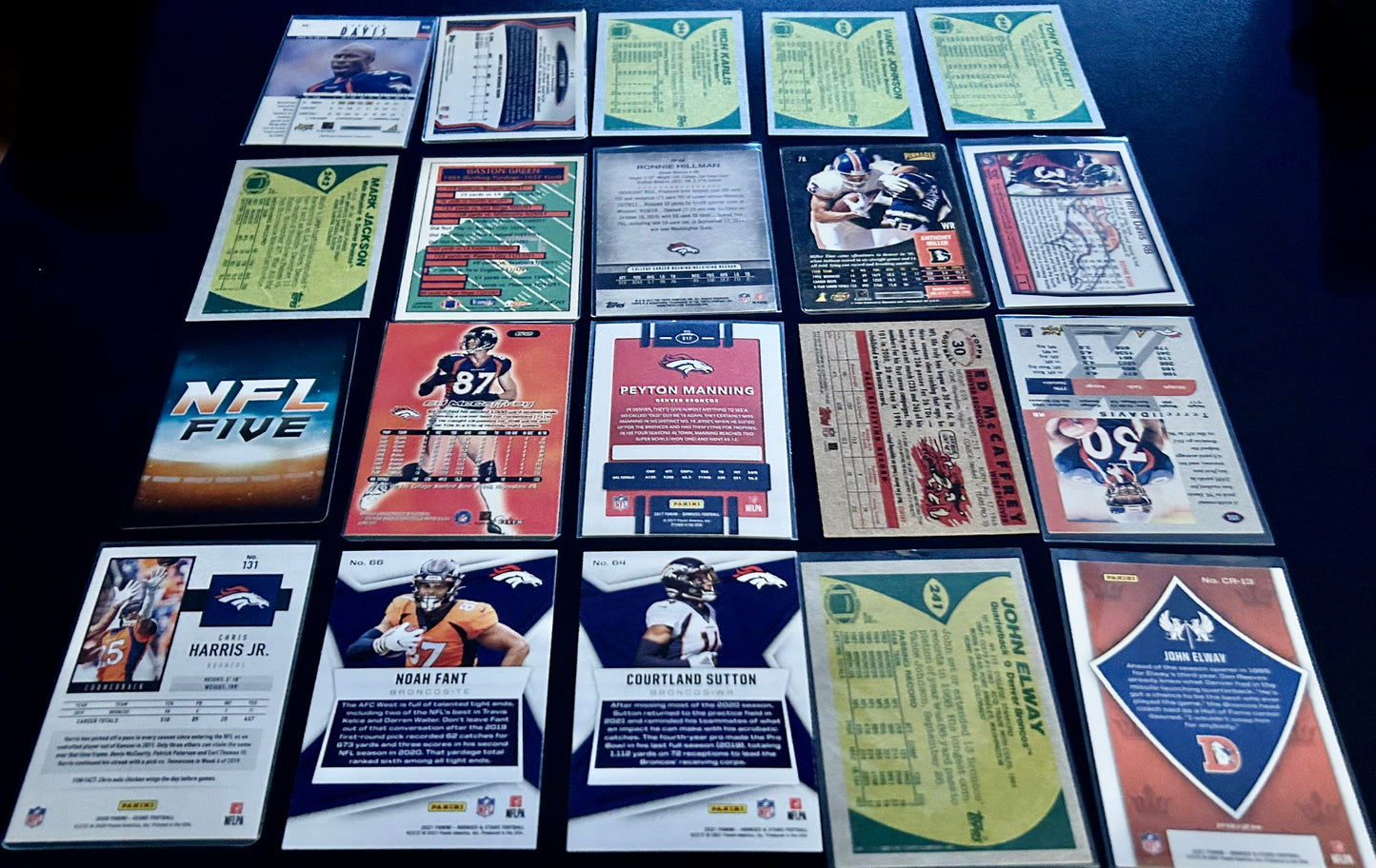 NFL Denver Broncos $5 20 Card Lot #2