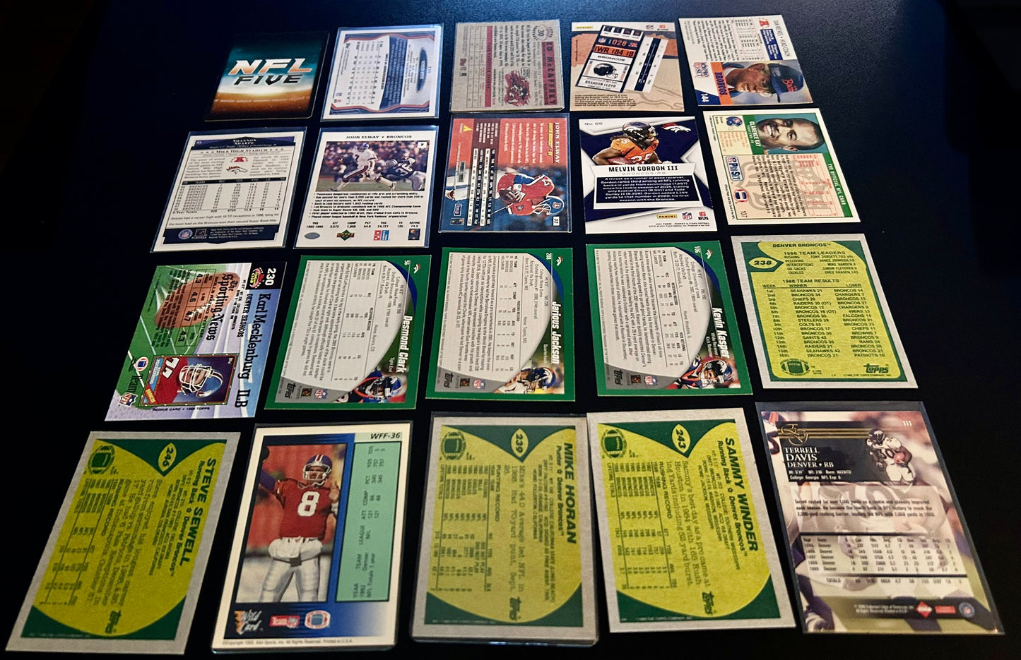 NFL Denver Broncos $5 20 Card Lot #3