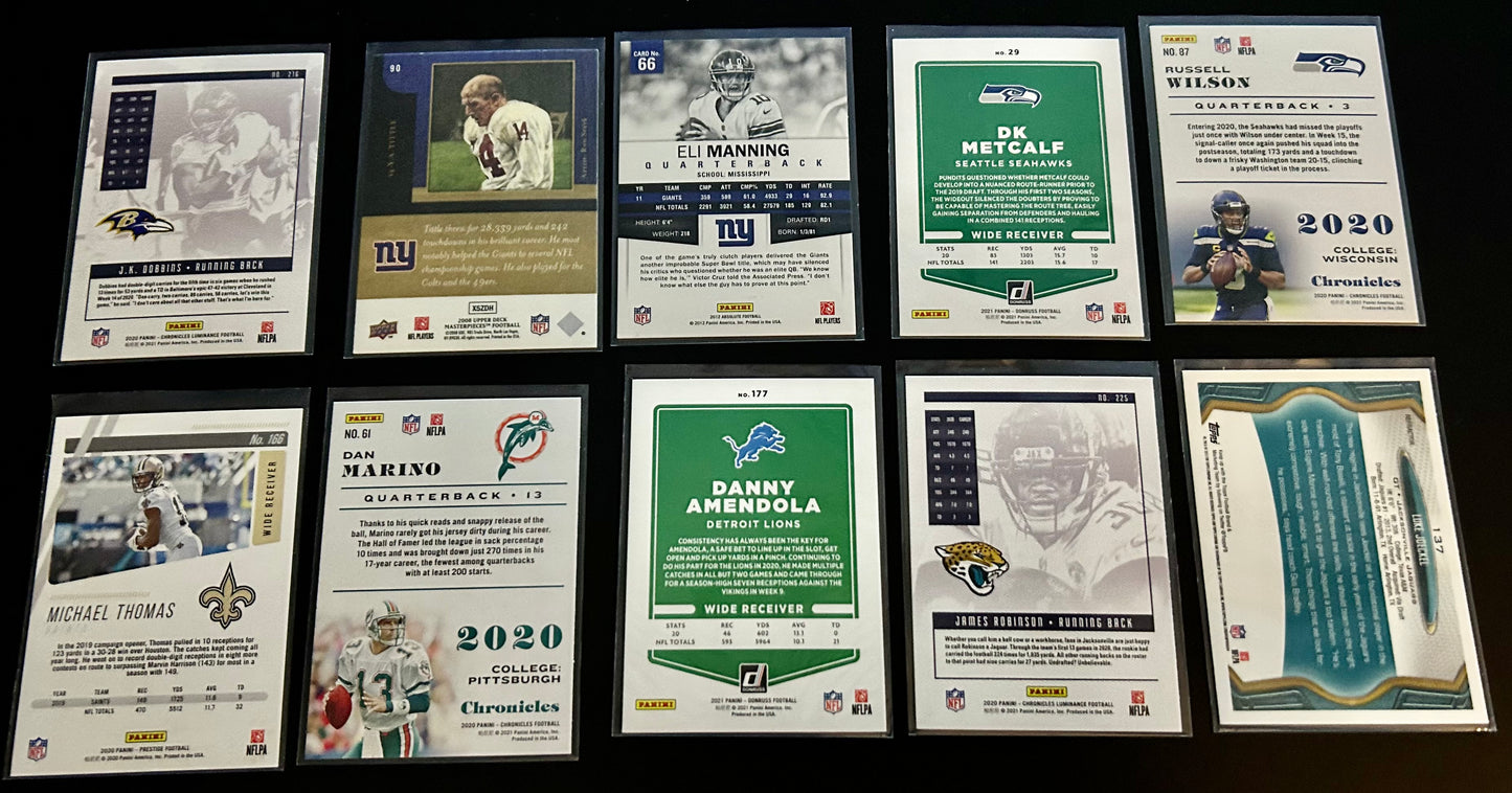 NFL Parallel Card Lot $10.00 10 Card Lot #5