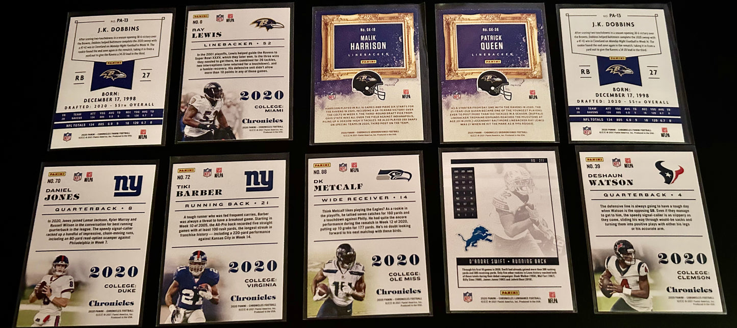 NFL Parallel Card Lot $10.00 10 Card Lot #6