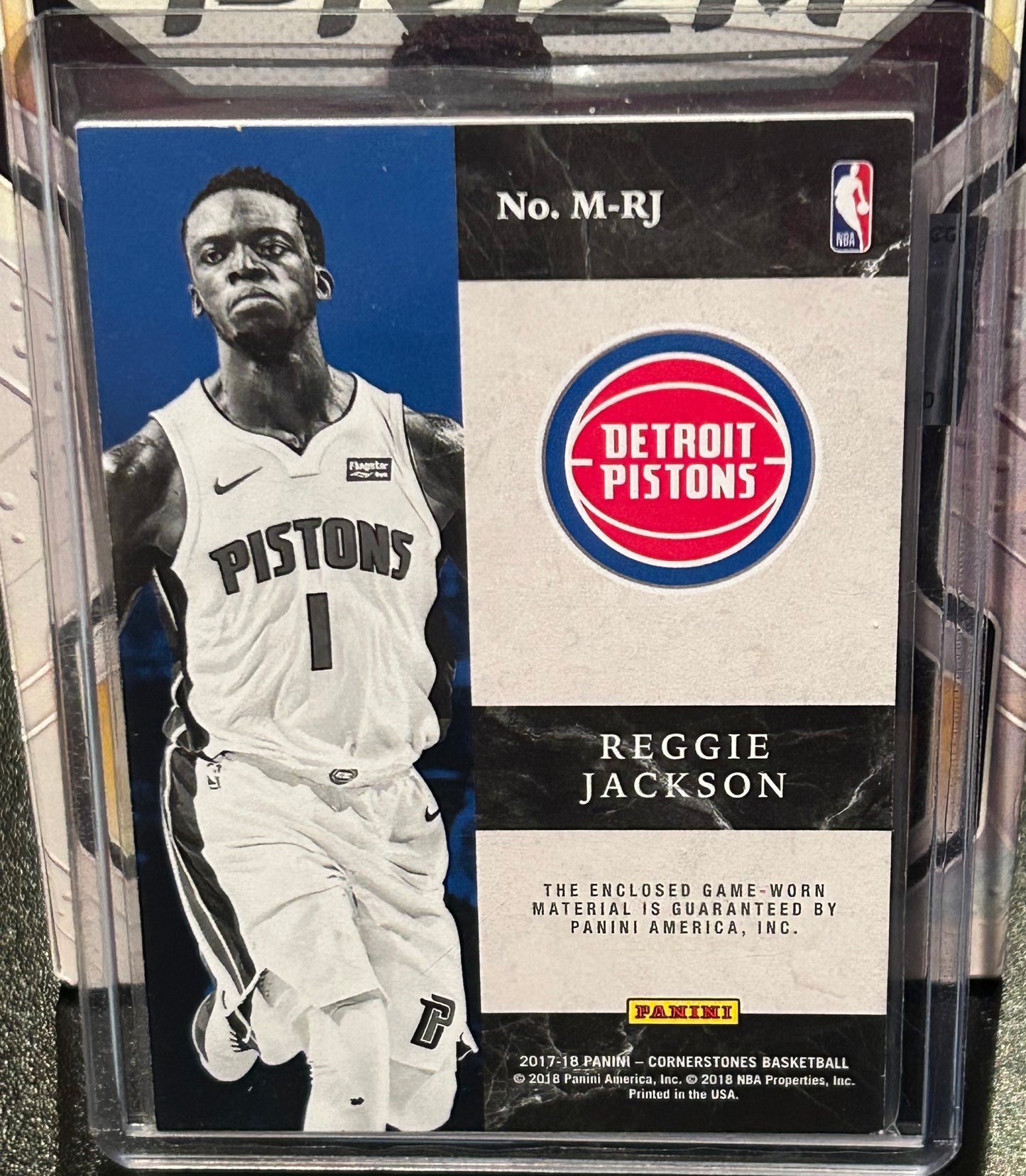 2017-2018 Reggie Jackson Jersey Patch Card