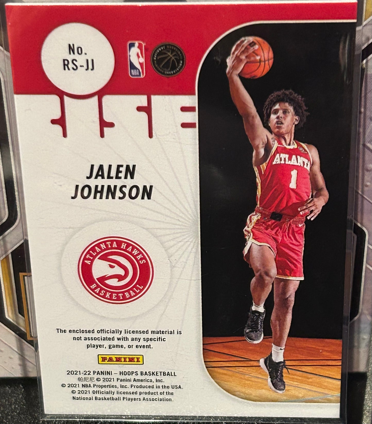 2021-22 Panini Jalen Johnson Jersey Patch Rookie Card