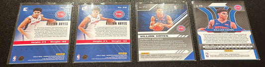 Detroit Pistons Killian Hayes Four Card Panini Set with Rookie Cards