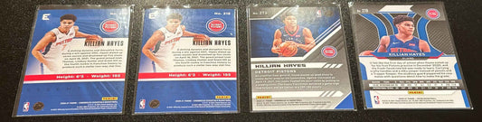 Detroit Pistons Killian Hayes Four Card Panini Set with Rookie Cards