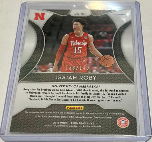 2019 Prizm Draft Picks Numbered Isaiah Roby