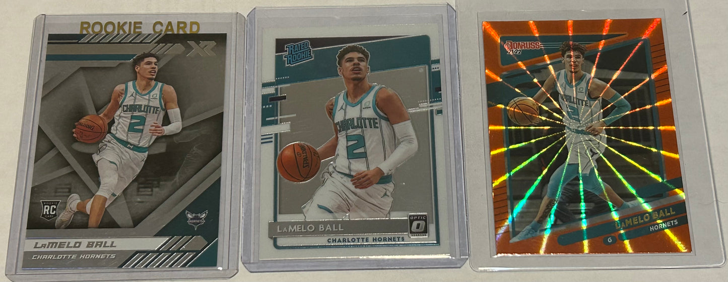 Lamelo Ball Three Card Panini Set