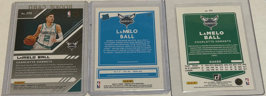 Lamelo Ball Three Card Panini Set