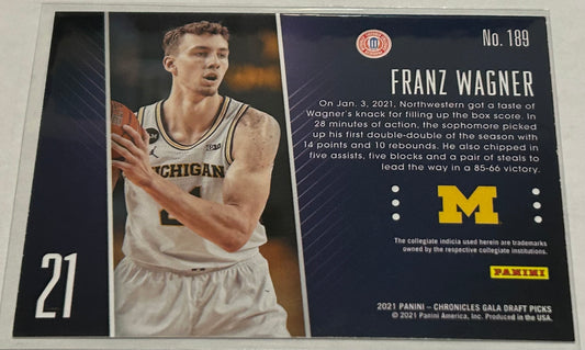 2021 Franz Wagner Panini Gala Rookie Card