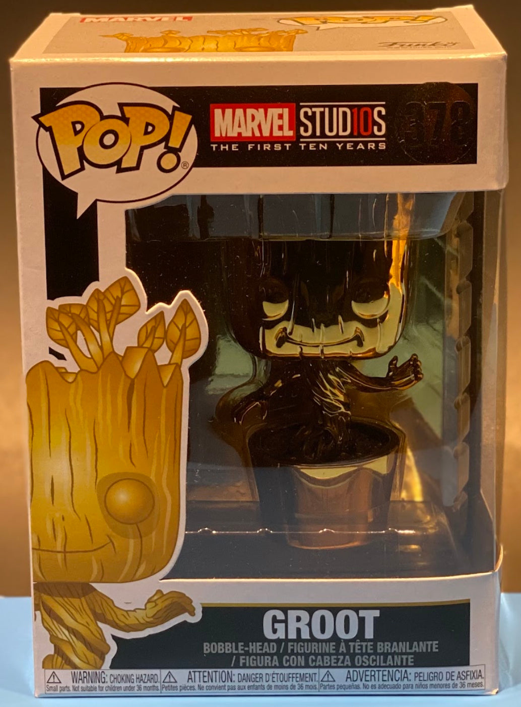 Funko Pop Gold Chrome Groot 378