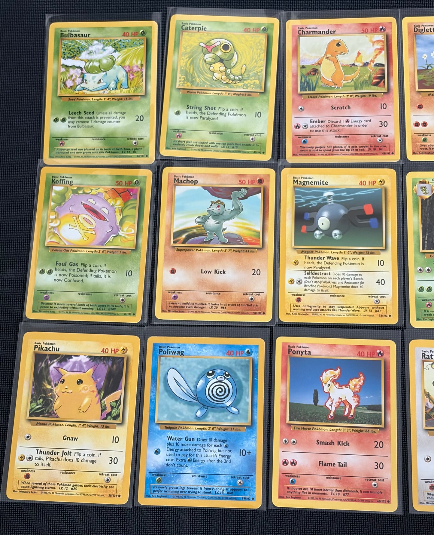 63 Card Pokemon Base Set Collection