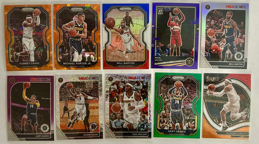 Denver Nuggets Parallel Card Lot $10.00 10 Card Lot #1