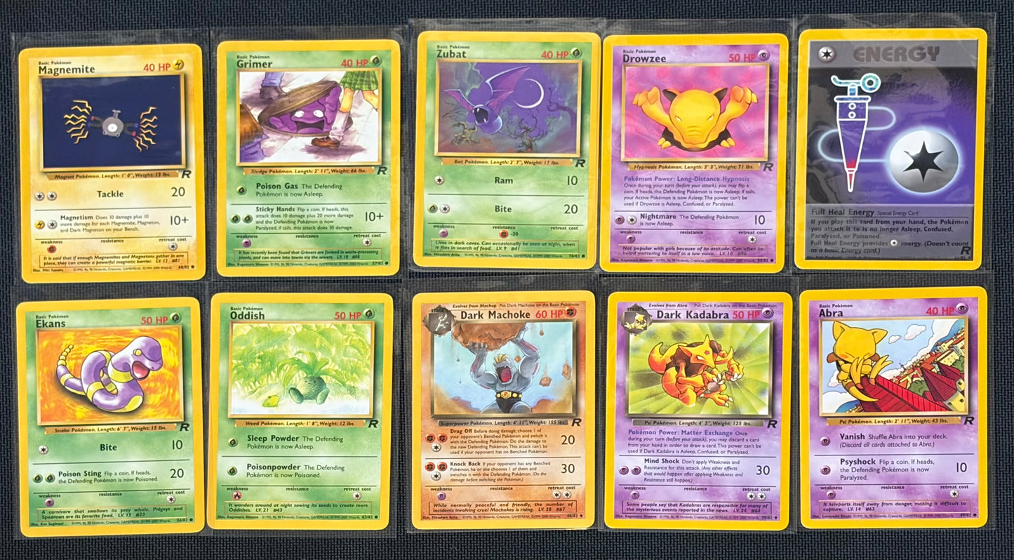 10 LP Cards Original Series Team Rocket Lot
