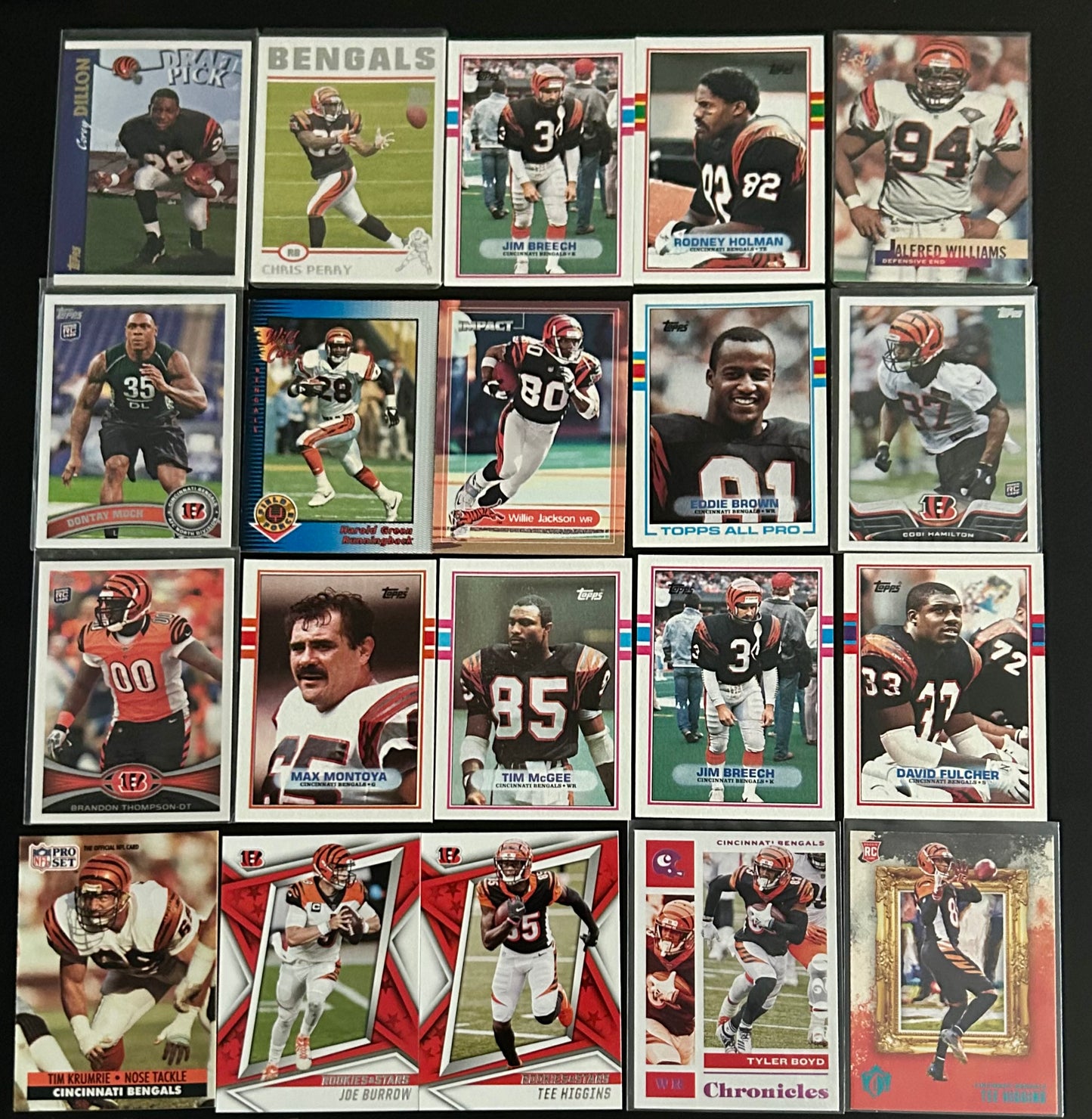 Cincinnati Bengals NFL $3.50 20 Card Lot #3