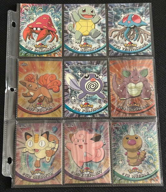 1998-2000 Topps and Topps Chrome Pokemon card lot.