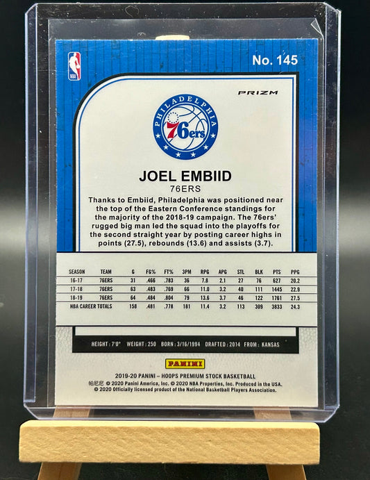 2019-20 Panini NBA Hoops Premium Silver Lazer Parallel Joel Embid