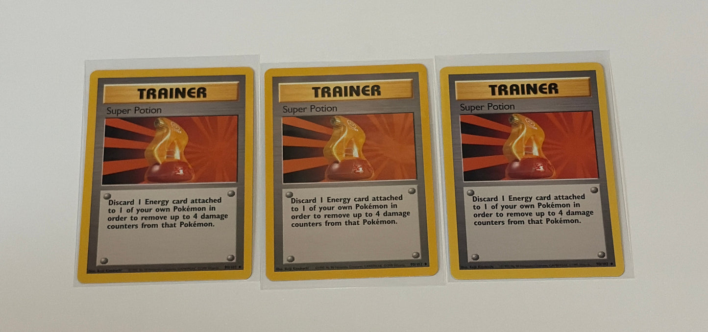 Super Potion - Base Set (BS) UnCommon 3 card lot LP (Read Description)