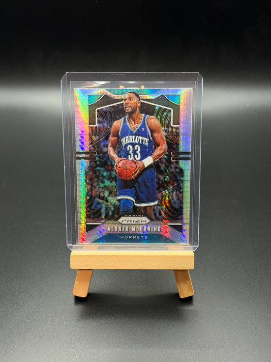 2019-2020 Panini Prizm Charlotte Hornets  Alonzo Mourning Hyper Prizm Parallel Card