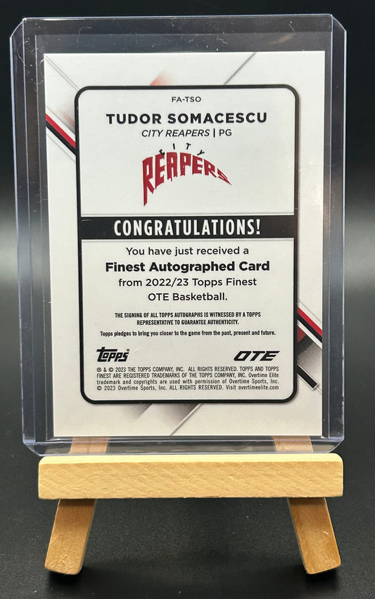 2022/23 Topps Finest OTE TUDOR SOMACESCU AUTOGRAPH/AUTO