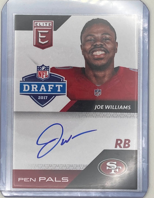 2017 Donruss Elite Football Joe Williams Autographed.