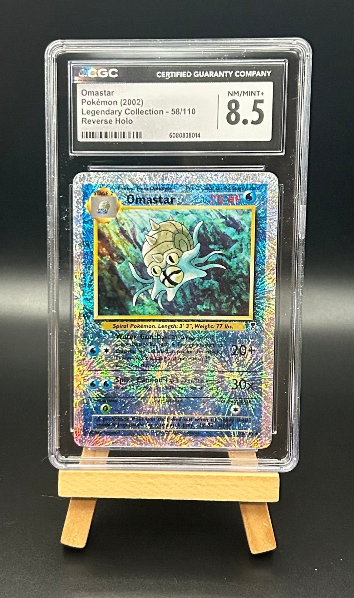 CGC 8.5 Omastar - Legendary Collection (LC) Reverse Holo