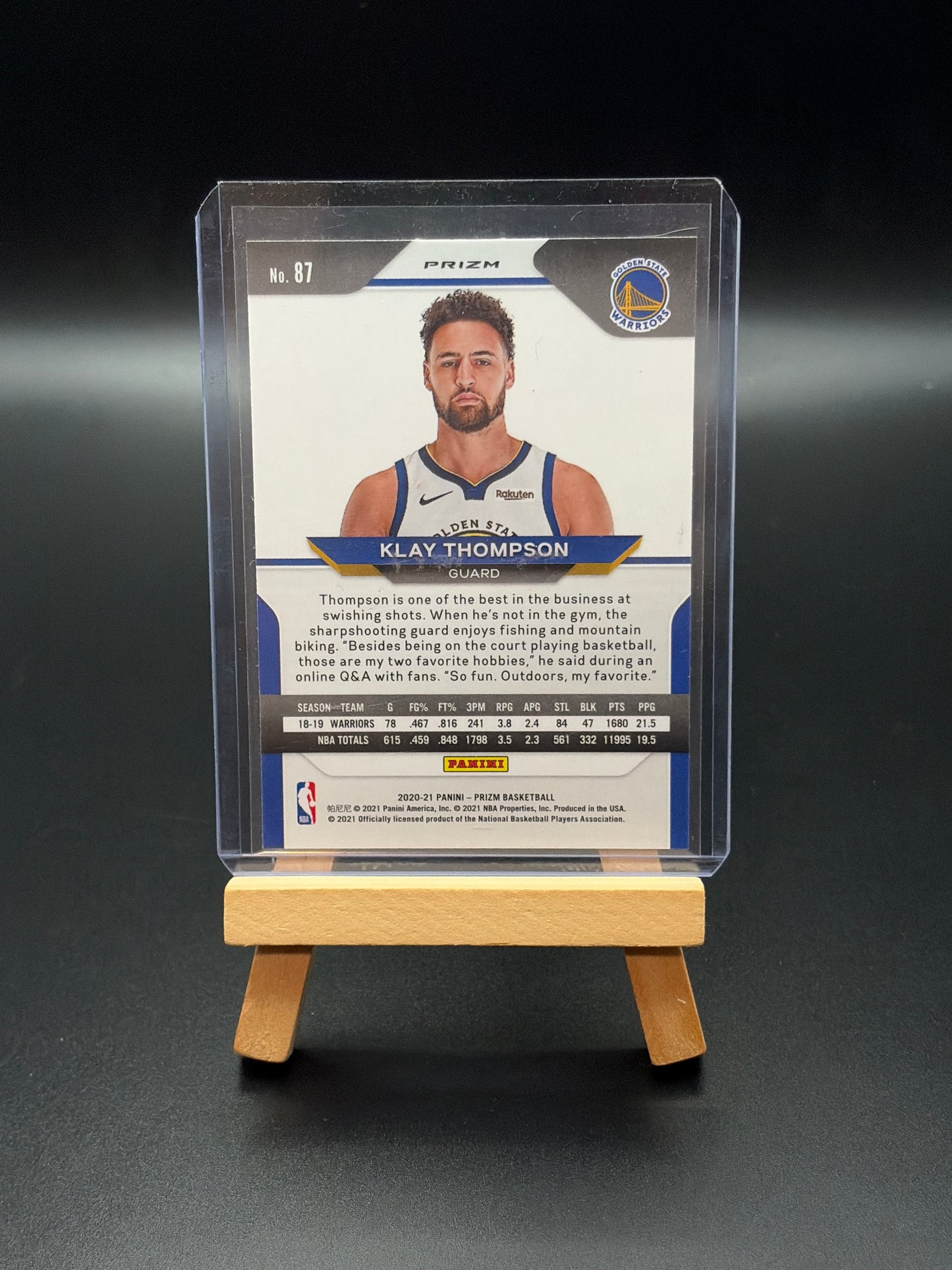 2020-2021 Panini Prizm Klay Thompson Pink Crack Ice