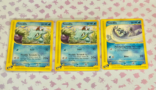 Totodile card lot - Expedition (EX)