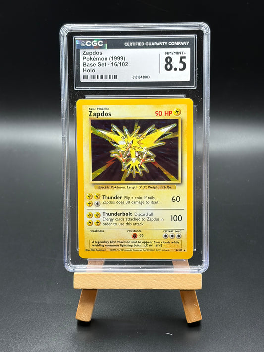 Zapdos(016/102)- Base Set (BS) Unlimited Graded CGC 8.5