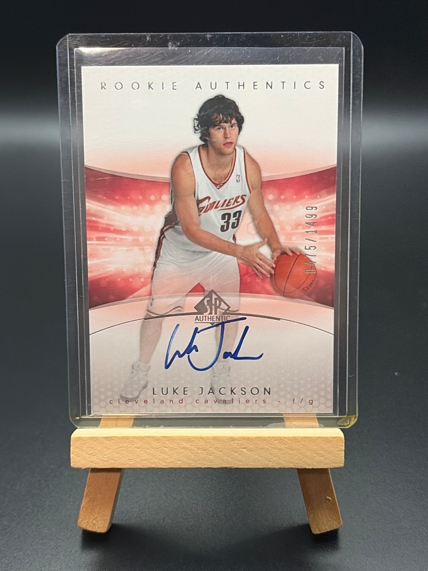 2005 Upper Deck Luke Jackson Rookie Card, Autographed, and Numbered/1499