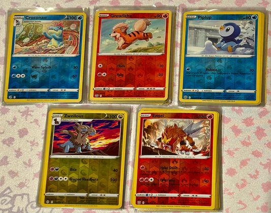50 Sword and Shield Era Reverse Holo Pokemon Cards