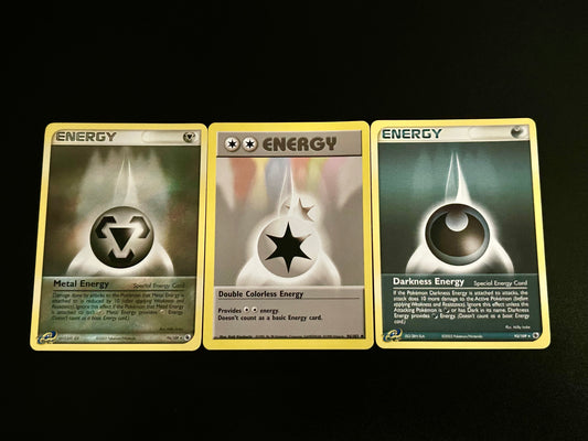 Three card Pokemon Energy Card Lot