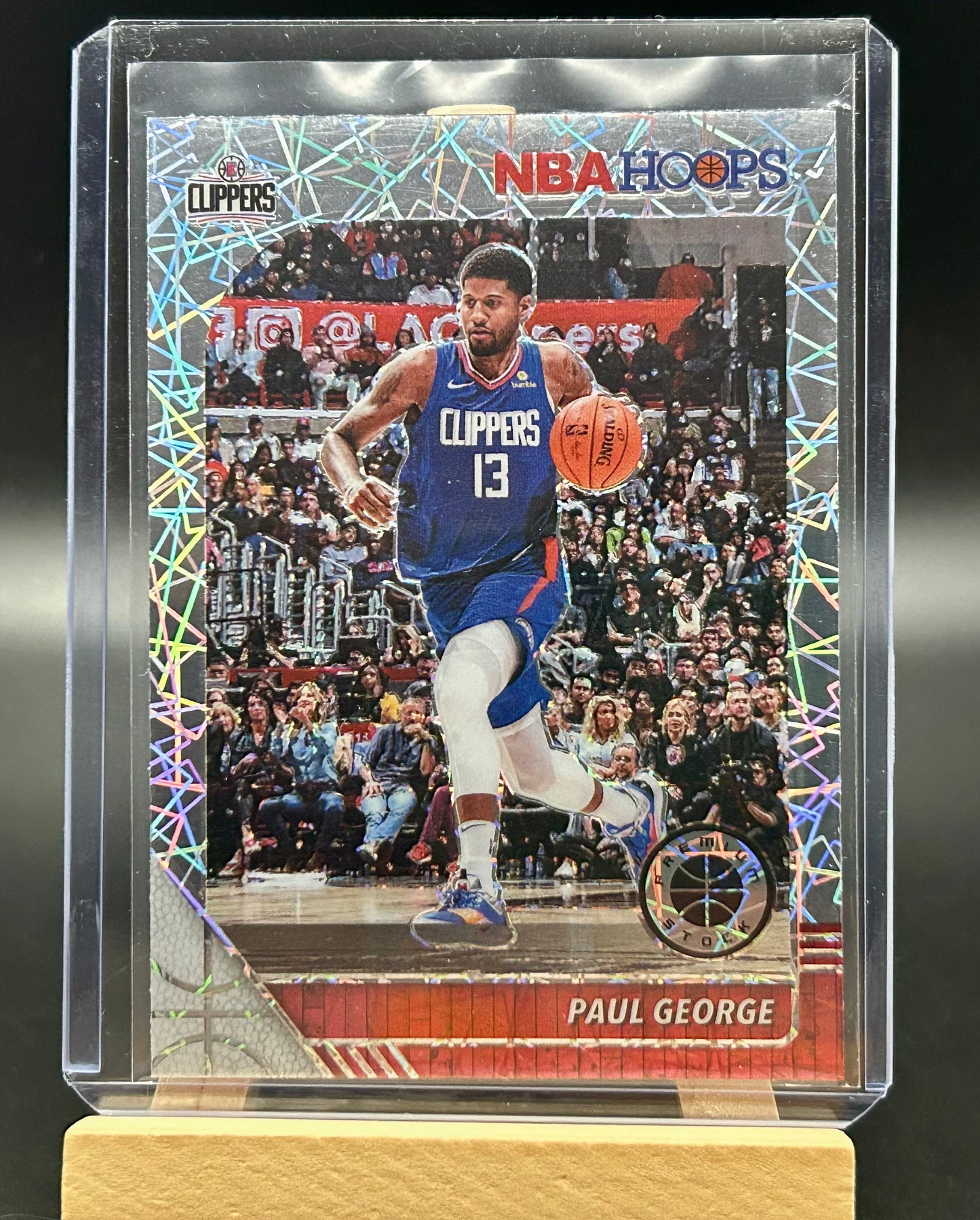2019-20 Panini NBA Hoops Premium Silver Lazer Parallel Paul George