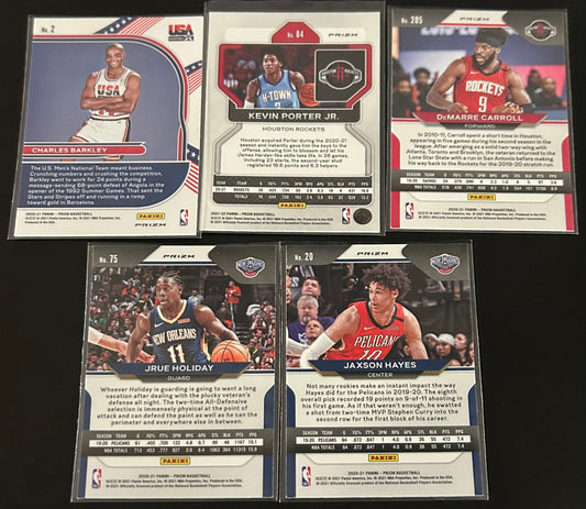2020-2022 Panini Prizm Draft Picks 5 card Green Parallel lot