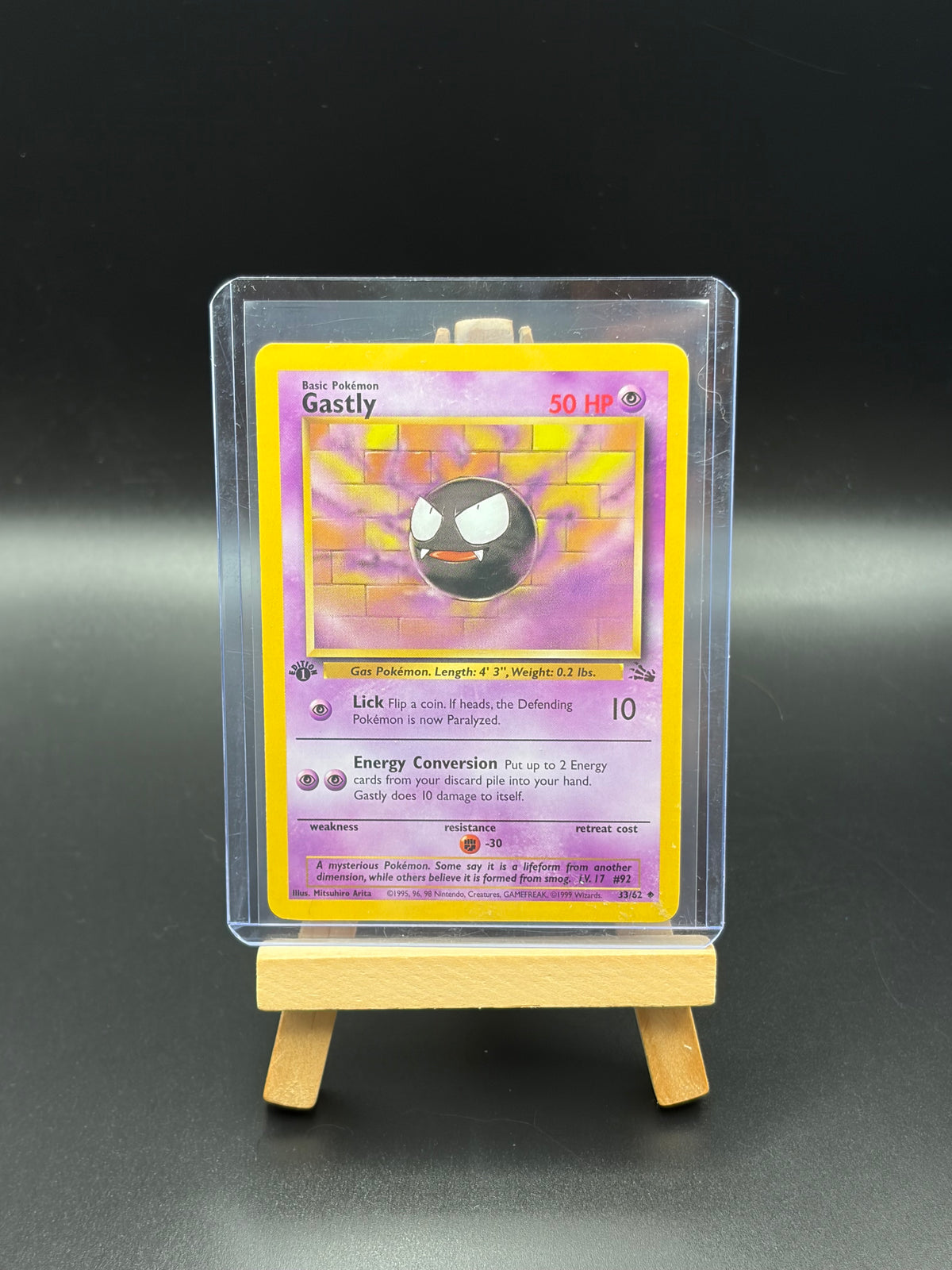 Gastly, Haunter and Gengar 1st Edition Non Holo - Fossil (FO) LP
