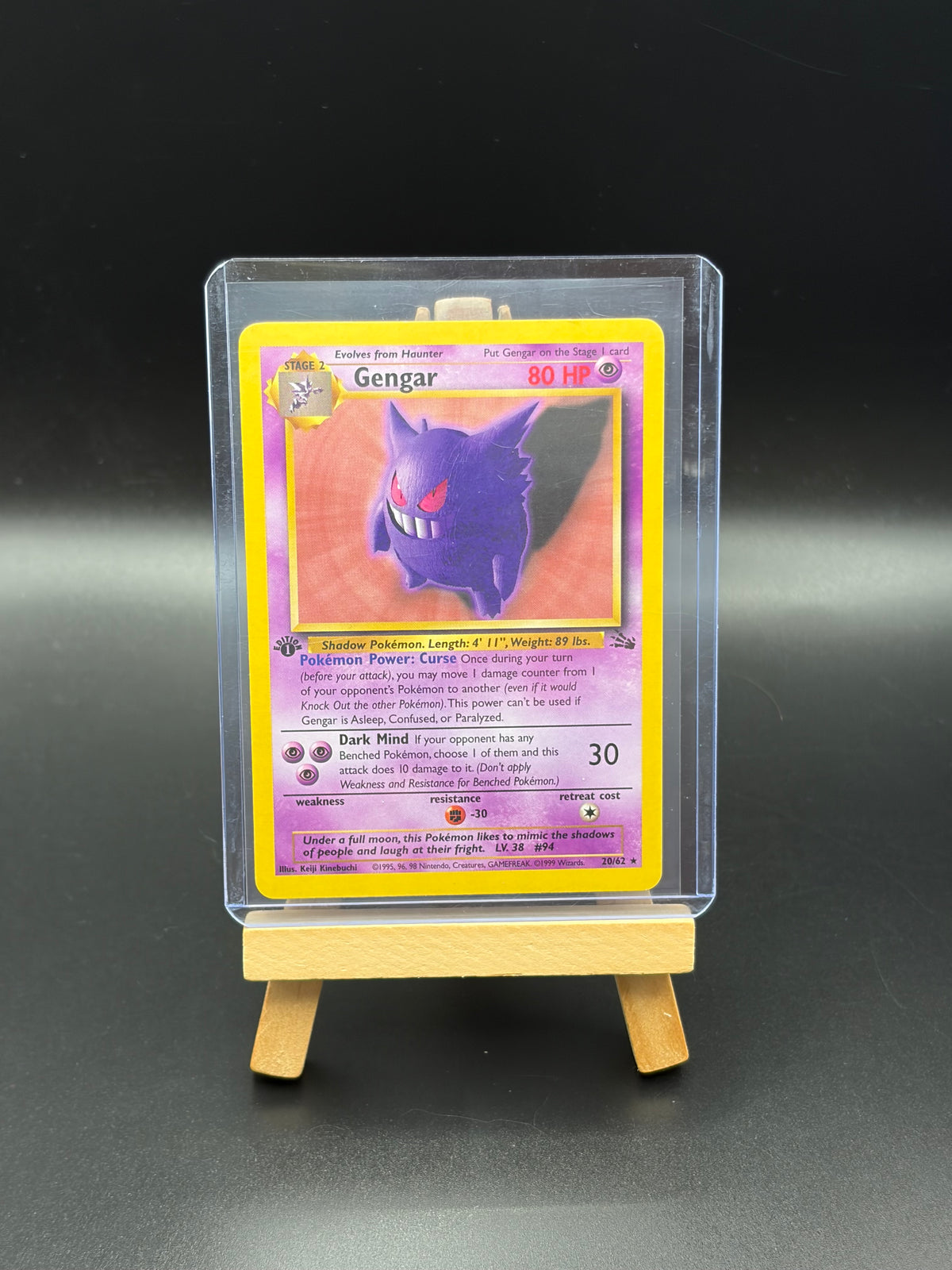 Gastly, Haunter and Gengar 1st Edition Non Holo - Fossil (FO) LP