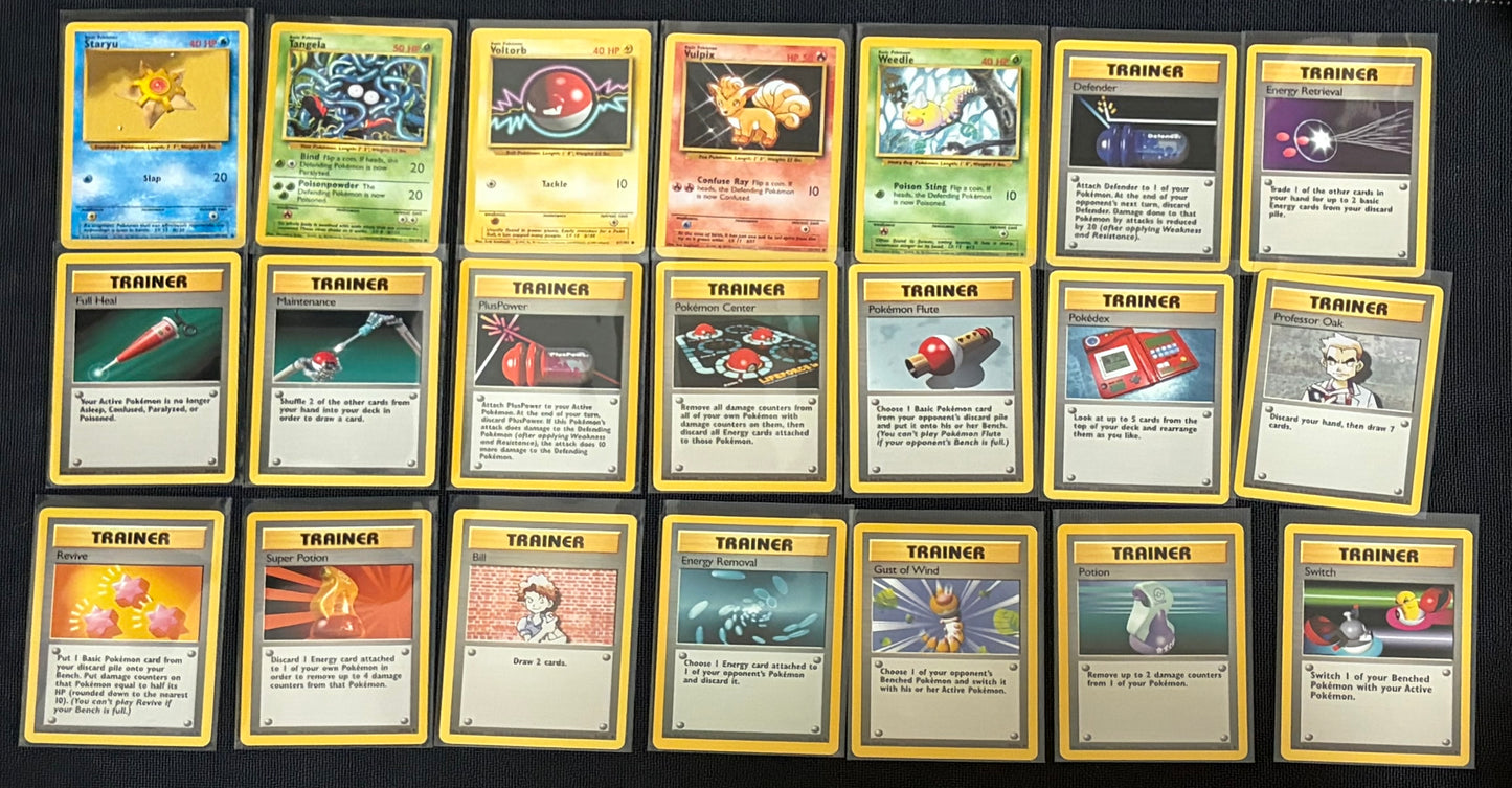 63 Card Pokemon Base Set Collection