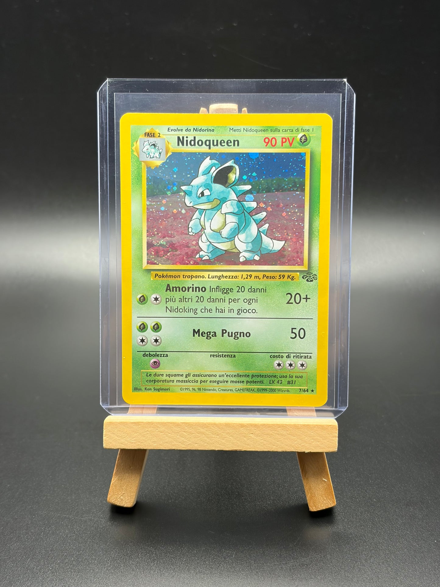 Italian Nidoqueen (7/64)- Jungle(JU) Holo Rare LP with Swirl