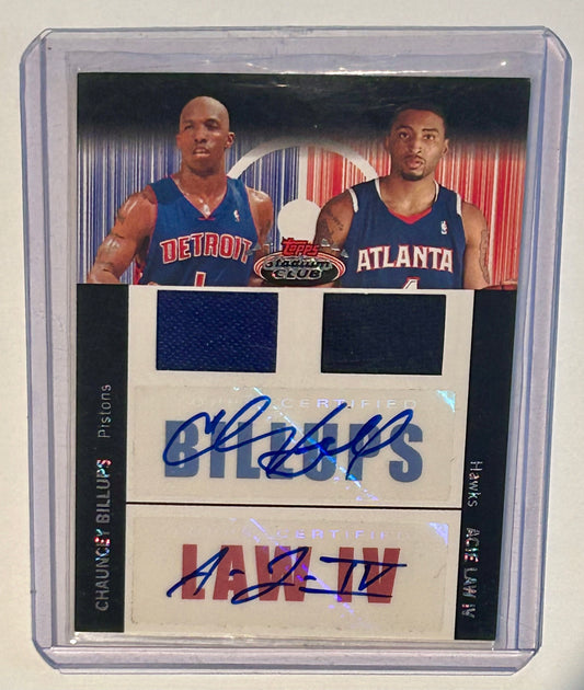 2007 Topps Stadium Club Dual Auto Dual Patch Billups And Acie Law