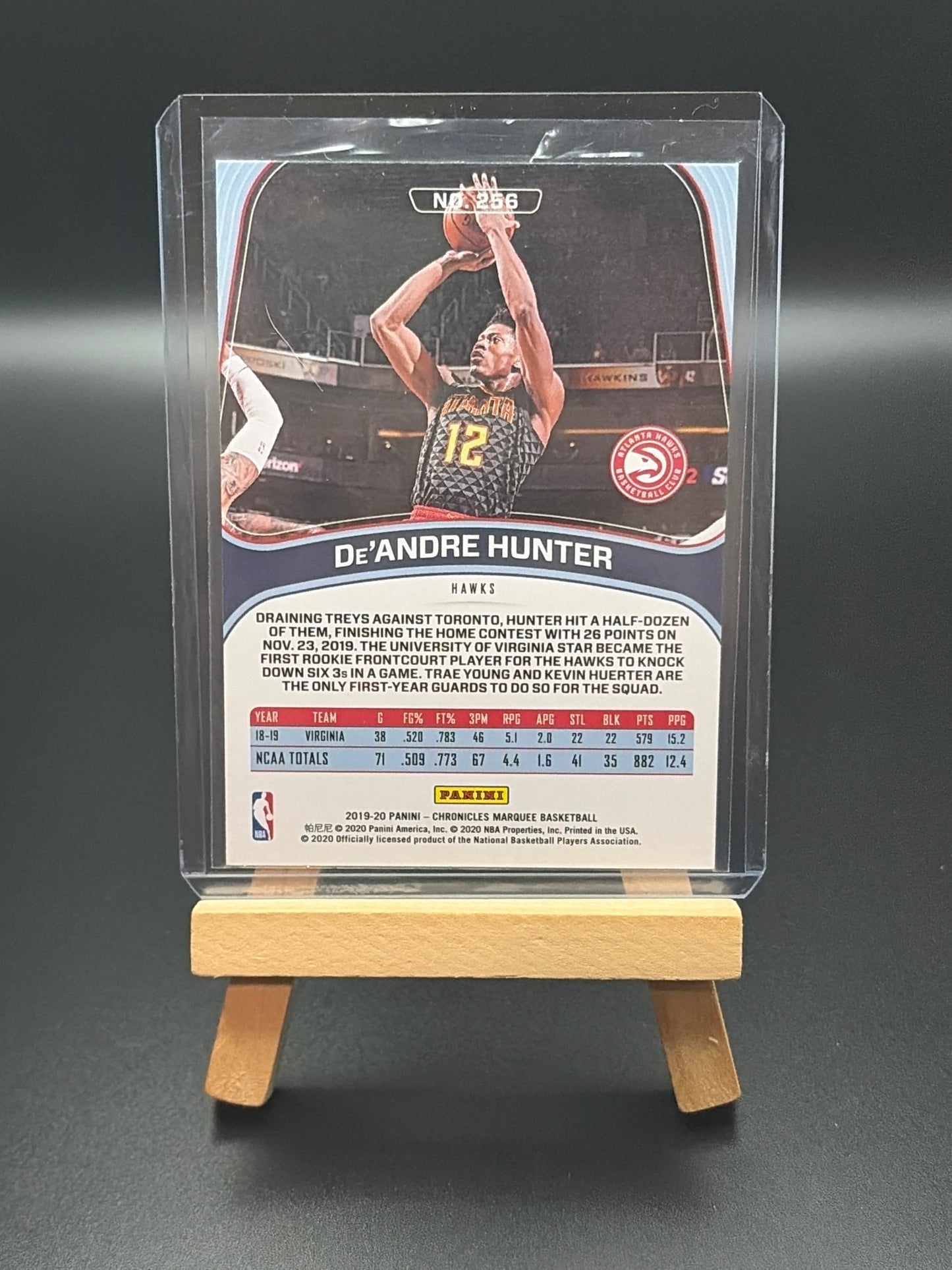 2019-2020 Chronicles Marquee Basketball De’Andre Hunter RC Teal Parallel