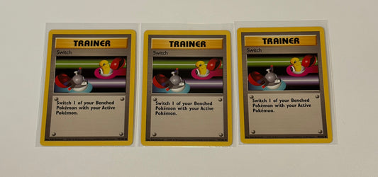 Switch - Base Set (BS) Common 3 card lot LP (Read Description)