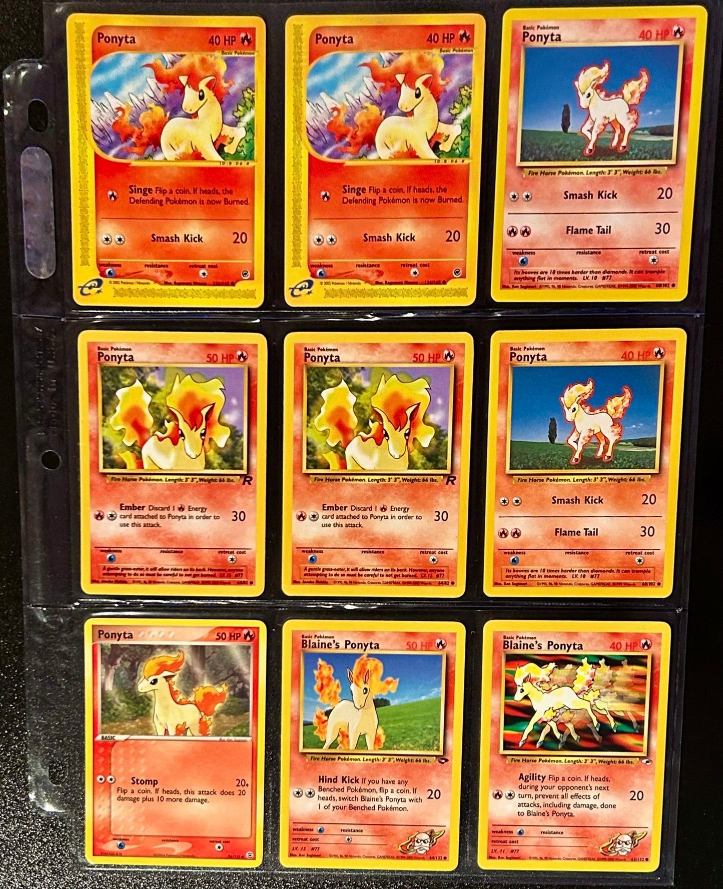 9 Card Ponyta lot