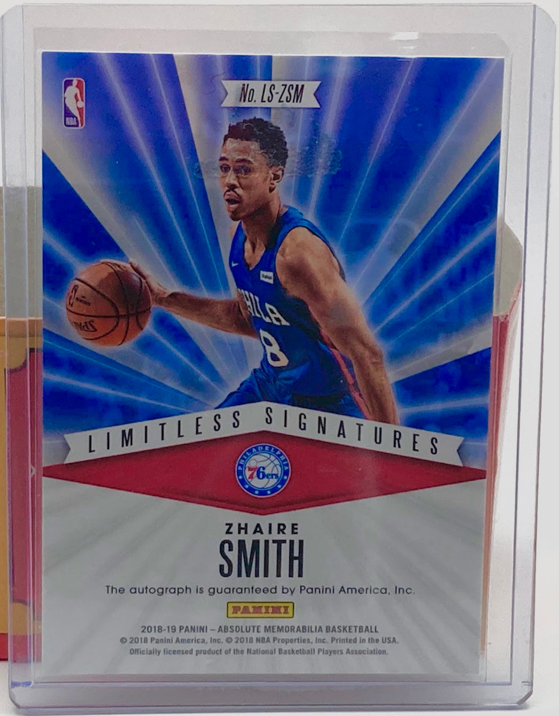 Zhaire Smith Panini Autograph And Numbered /99